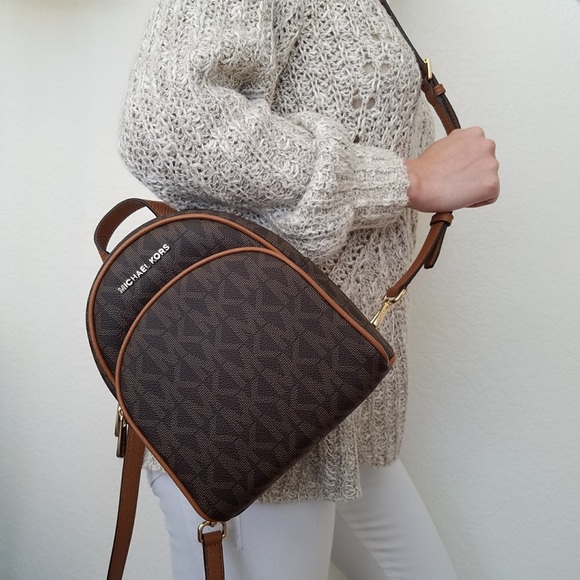 Michael Kors Handbags - NWT MICHAEL KORS ABBEY BROWN ACORN BACKPACK XSMALL